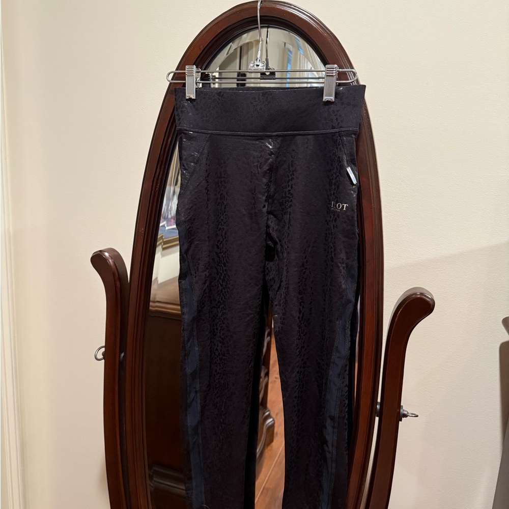 PILOT Leopard Print Shimmer Drawstring Leggings